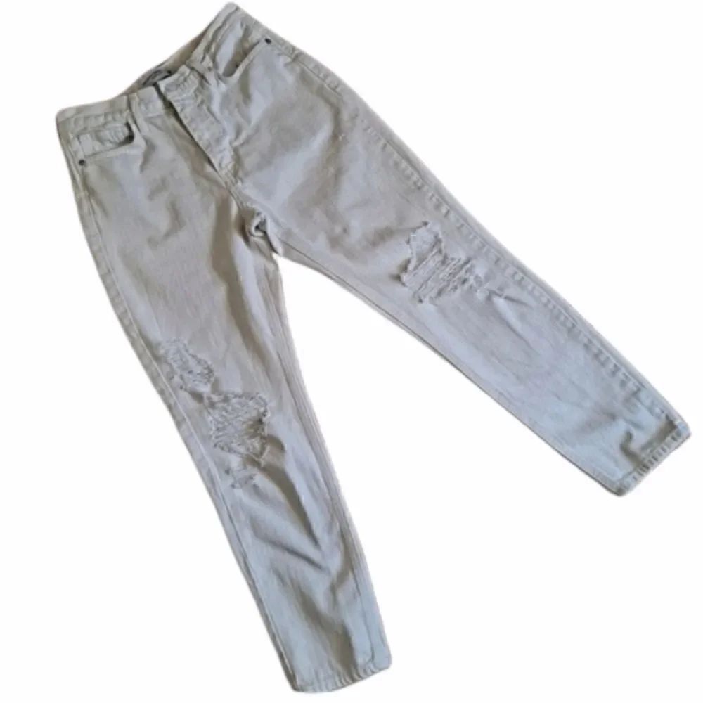 Just Black Boyfriend Jean Off White 26 Waist